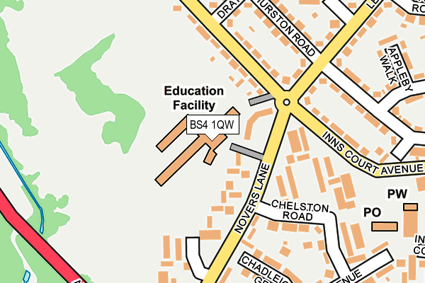 BS4 1QW map - OS OpenMap – Local (Ordnance Survey)