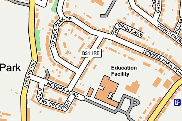 BS4 1RE map - OS OpenMap – Local (Ordnance Survey)