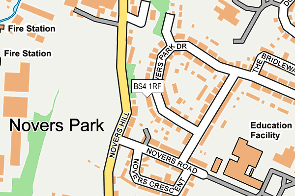 BS4 1RF map - OS OpenMap – Local (Ordnance Survey)