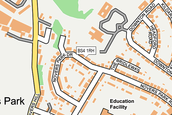 BS4 1RH map - OS OpenMap – Local (Ordnance Survey)