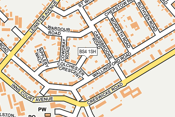 BS4 1SH map - OS OpenMap – Local (Ordnance Survey)
