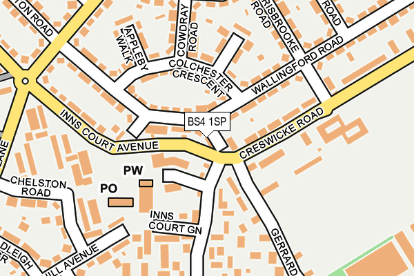 BS4 1SP map - OS OpenMap – Local (Ordnance Survey)