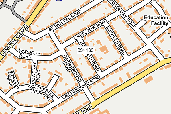 BS4 1SS map - OS OpenMap – Local (Ordnance Survey)
