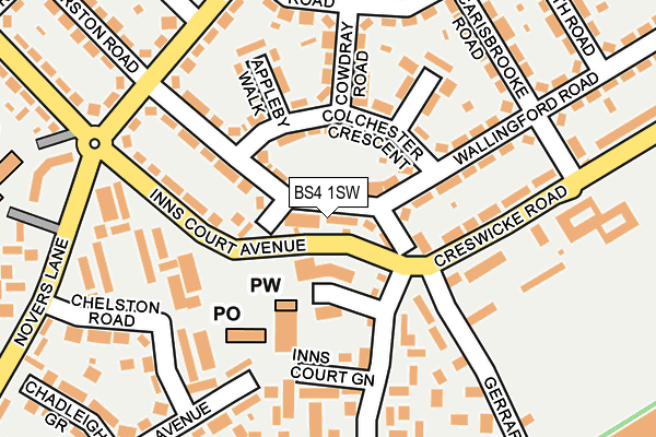 BS4 1SW map - OS OpenMap – Local (Ordnance Survey)
