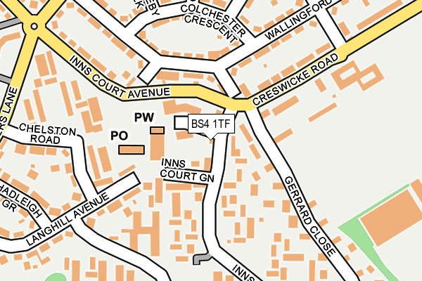 BS4 1TF map - OS OpenMap – Local (Ordnance Survey)