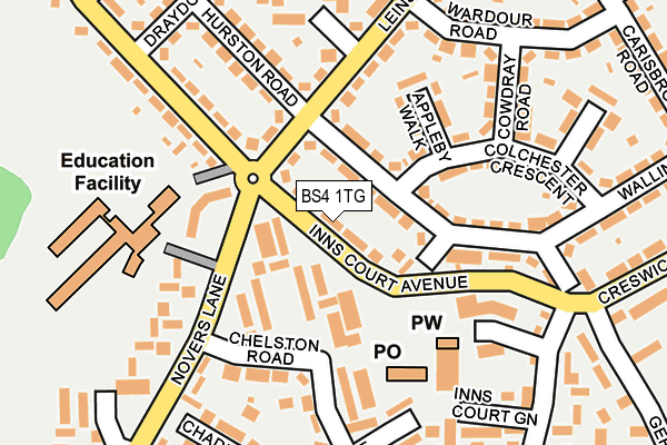 BS4 1TG map - OS OpenMap – Local (Ordnance Survey)