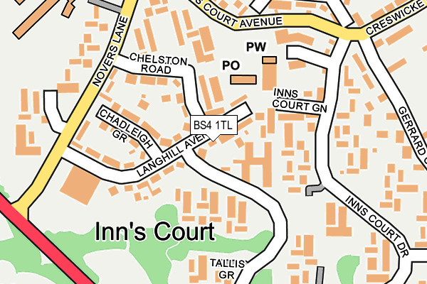 BS4 1TL map - OS OpenMap – Local (Ordnance Survey)
