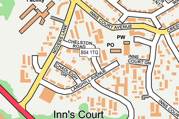 BS4 1TQ map - OS OpenMap – Local (Ordnance Survey)