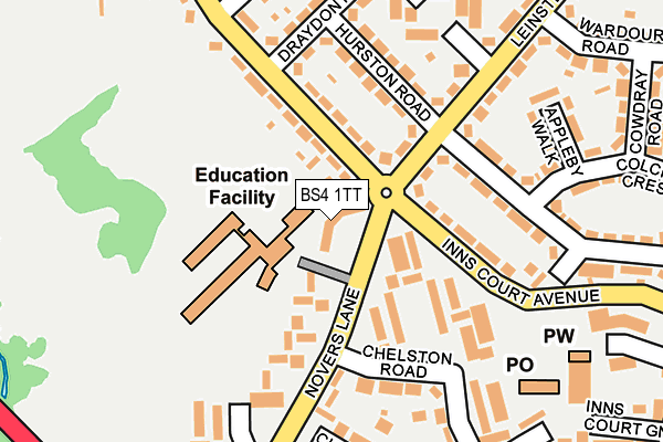BS4 1TT map - OS OpenMap – Local (Ordnance Survey)