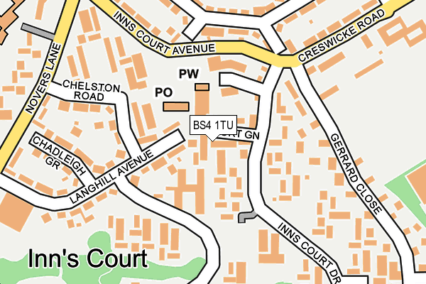 BS4 1TU map - OS OpenMap – Local (Ordnance Survey)