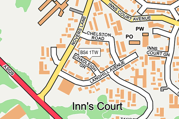 BS4 1TW map - OS OpenMap – Local (Ordnance Survey)