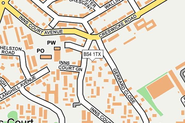 BS4 1TX map - OS OpenMap – Local (Ordnance Survey)