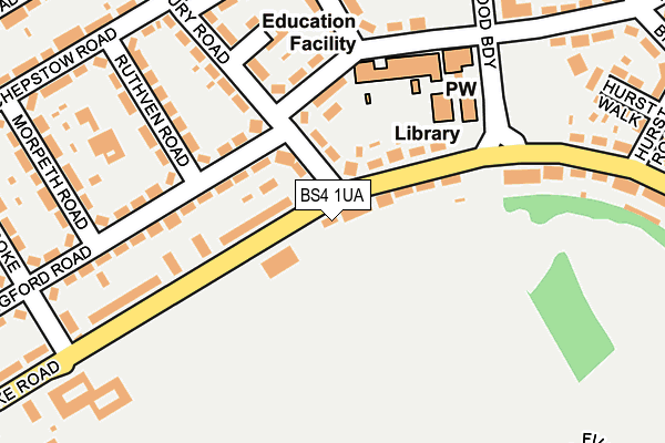 BS4 1UA map - OS OpenMap – Local (Ordnance Survey)