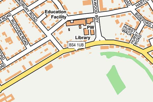 BS4 1UB map - OS OpenMap – Local (Ordnance Survey)