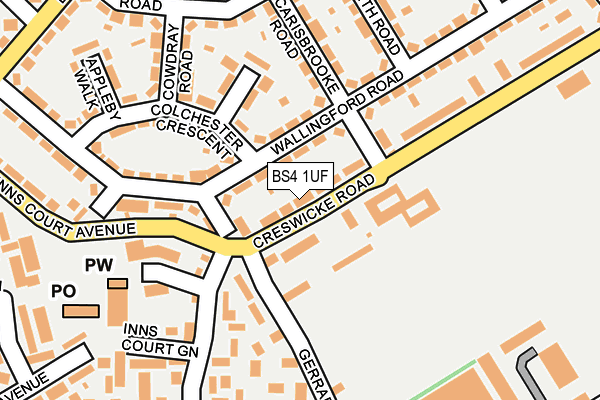 BS4 1UF map - OS OpenMap – Local (Ordnance Survey)