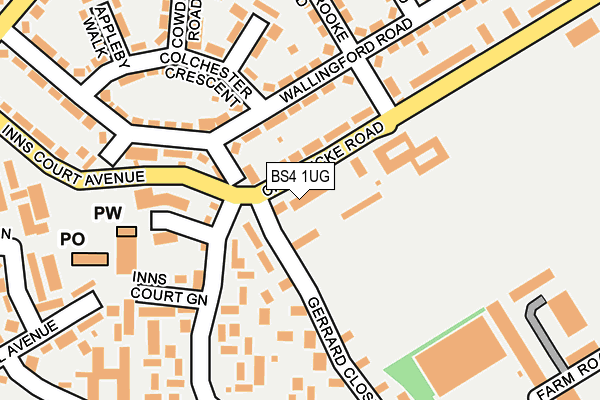 BS4 1UG map - OS OpenMap – Local (Ordnance Survey)