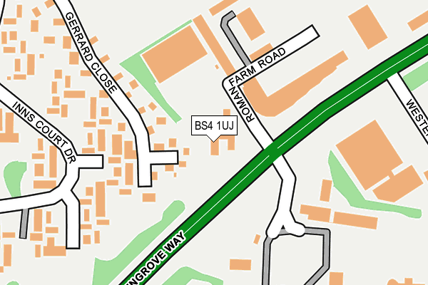 BS4 1UJ map - OS OpenMap – Local (Ordnance Survey)