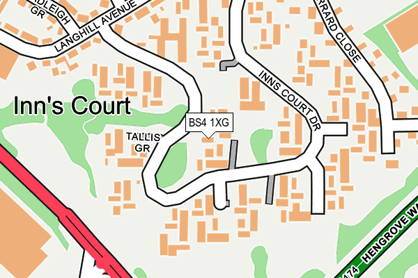 BS4 1XG map - OS OpenMap – Local (Ordnance Survey)
