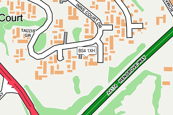 BS4 1XH map - OS OpenMap – Local (Ordnance Survey)