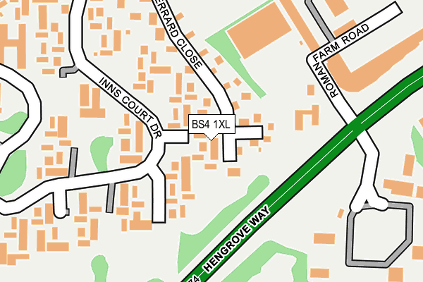 BS4 1XL map - OS OpenMap – Local (Ordnance Survey)