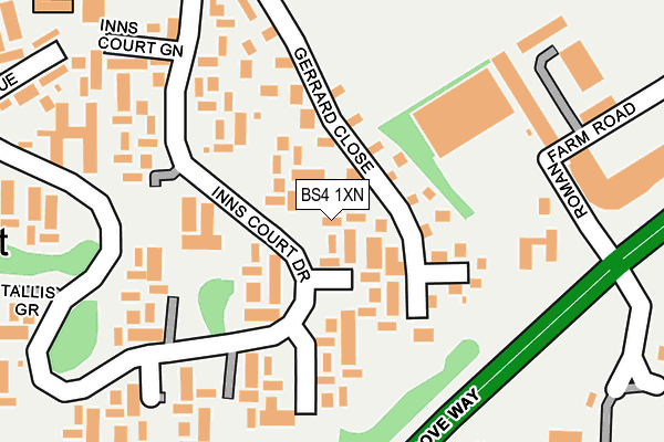BS4 1XN map - OS OpenMap – Local (Ordnance Survey)