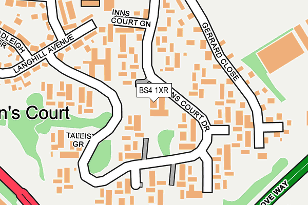 BS4 1XR map - OS OpenMap – Local (Ordnance Survey)