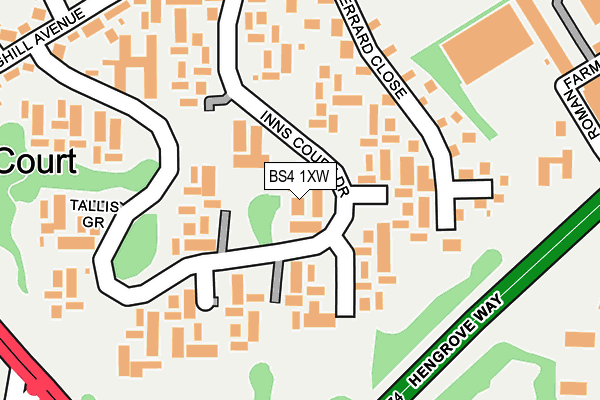 BS4 1XW map - OS OpenMap – Local (Ordnance Survey)