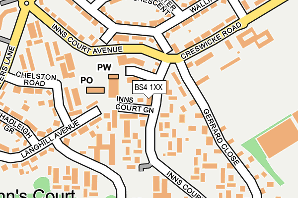 BS4 1XX map - OS OpenMap – Local (Ordnance Survey)