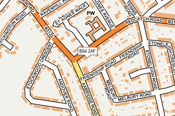 BS4 2AF map - OS OpenMap – Local (Ordnance Survey)