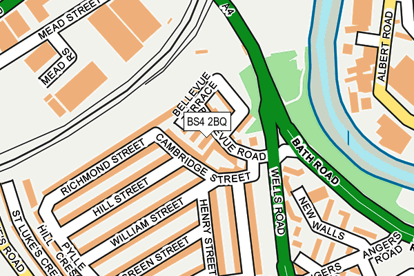 BS4 2BQ map - OS OpenMap – Local (Ordnance Survey)