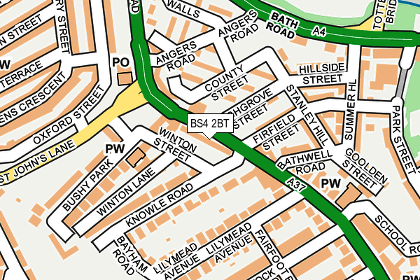 BS4 2BT map - OS OpenMap – Local (Ordnance Survey)
