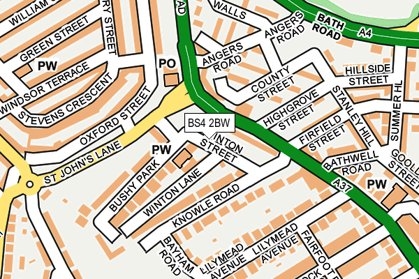 BS4 2BW map - OS OpenMap – Local (Ordnance Survey)