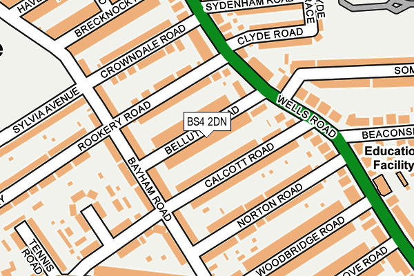 BS4 2DN map - OS OpenMap – Local (Ordnance Survey)