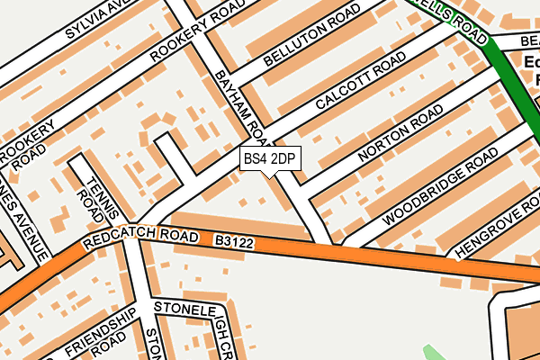 BS4 2DP map - OS OpenMap – Local (Ordnance Survey)