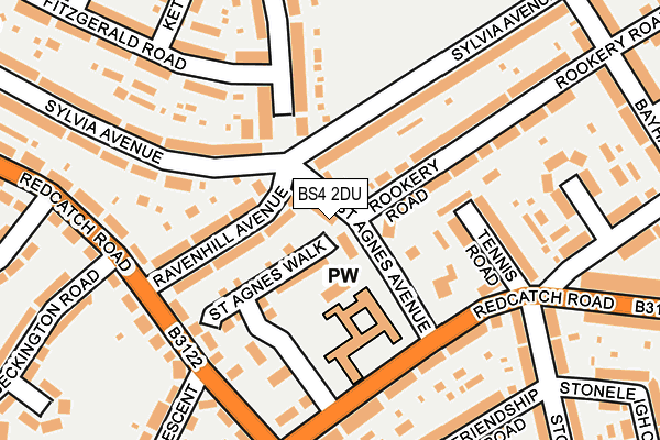 BS4 2DU map - OS OpenMap – Local (Ordnance Survey)