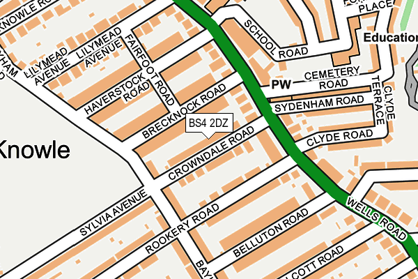 BS4 2DZ map - OS OpenMap – Local (Ordnance Survey)
