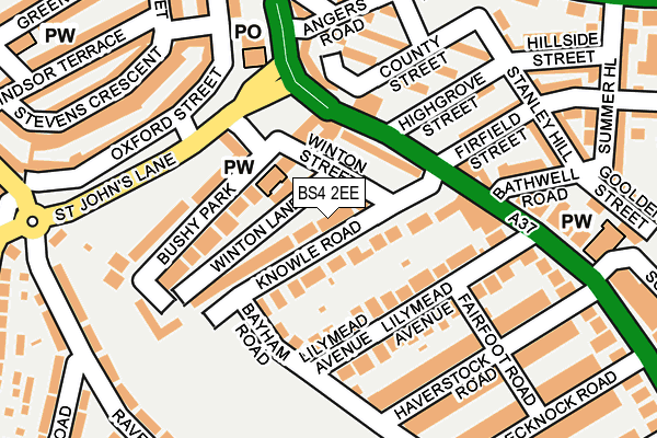 BS4 2EE map - OS OpenMap – Local (Ordnance Survey)