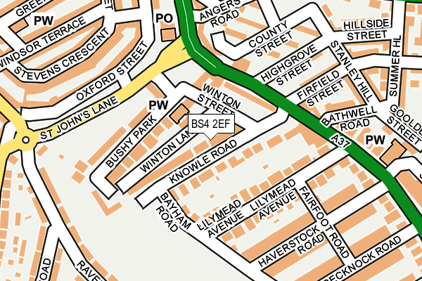 BS4 2EF map - OS OpenMap – Local (Ordnance Survey)