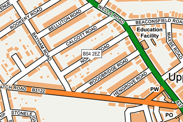 BS4 2EZ map - OS OpenMap – Local (Ordnance Survey)
