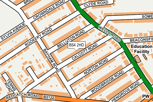 BS4 2HD map - OS OpenMap – Local (Ordnance Survey)