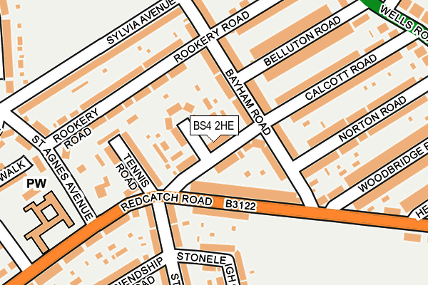 BS4 2HE map - OS OpenMap – Local (Ordnance Survey)