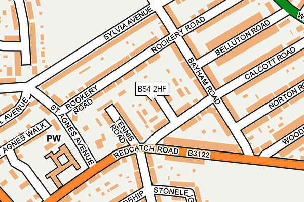 BS4 2HF map - OS OpenMap – Local (Ordnance Survey)