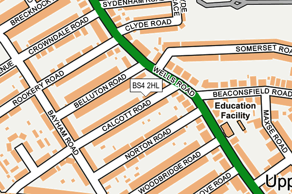 BS4 2HL map - OS OpenMap – Local (Ordnance Survey)