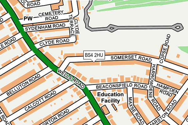 BS4 2HU map - OS OpenMap – Local (Ordnance Survey)