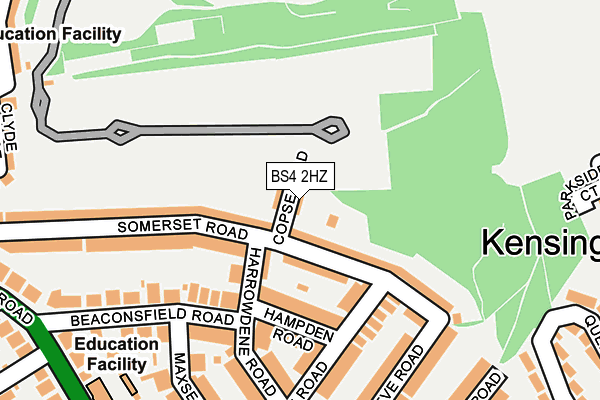 BS4 2HZ map - OS OpenMap – Local (Ordnance Survey)