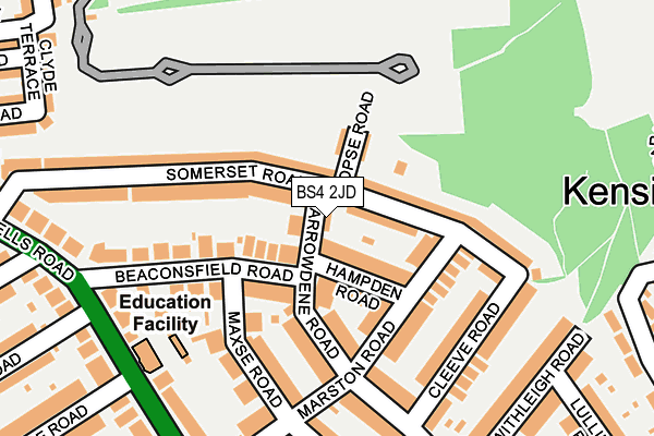 BS4 2JD map - OS OpenMap – Local (Ordnance Survey)