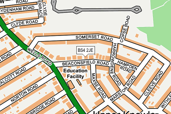 BS4 2JE map - OS OpenMap – Local (Ordnance Survey)