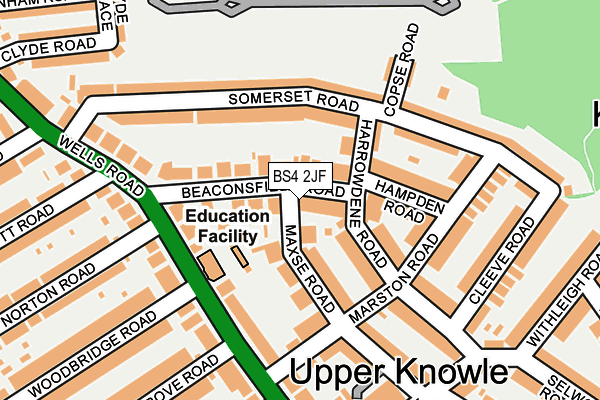 BS4 2JF map - OS OpenMap – Local (Ordnance Survey)