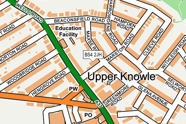 BS4 2JH map - OS OpenMap – Local (Ordnance Survey)