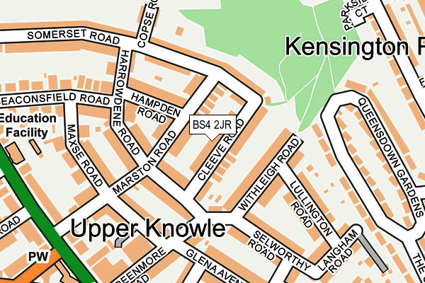 BS4 2JR map - OS OpenMap – Local (Ordnance Survey)